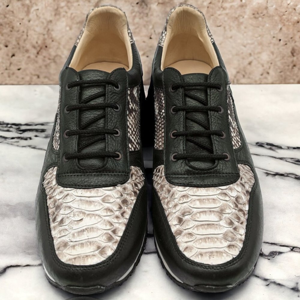 Black & Natural Python Sneaker - Picture 5 of 9